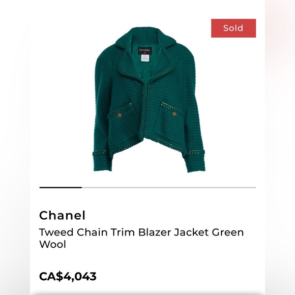 Chanel "Paris-Salzburg 2014/15 Métiers d'Art Collection Tweed Chain Trim Jacket - Picture 15 of 16